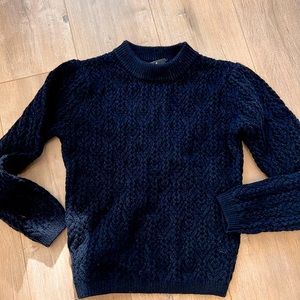 Lulus just cute polyester knit black sweater!